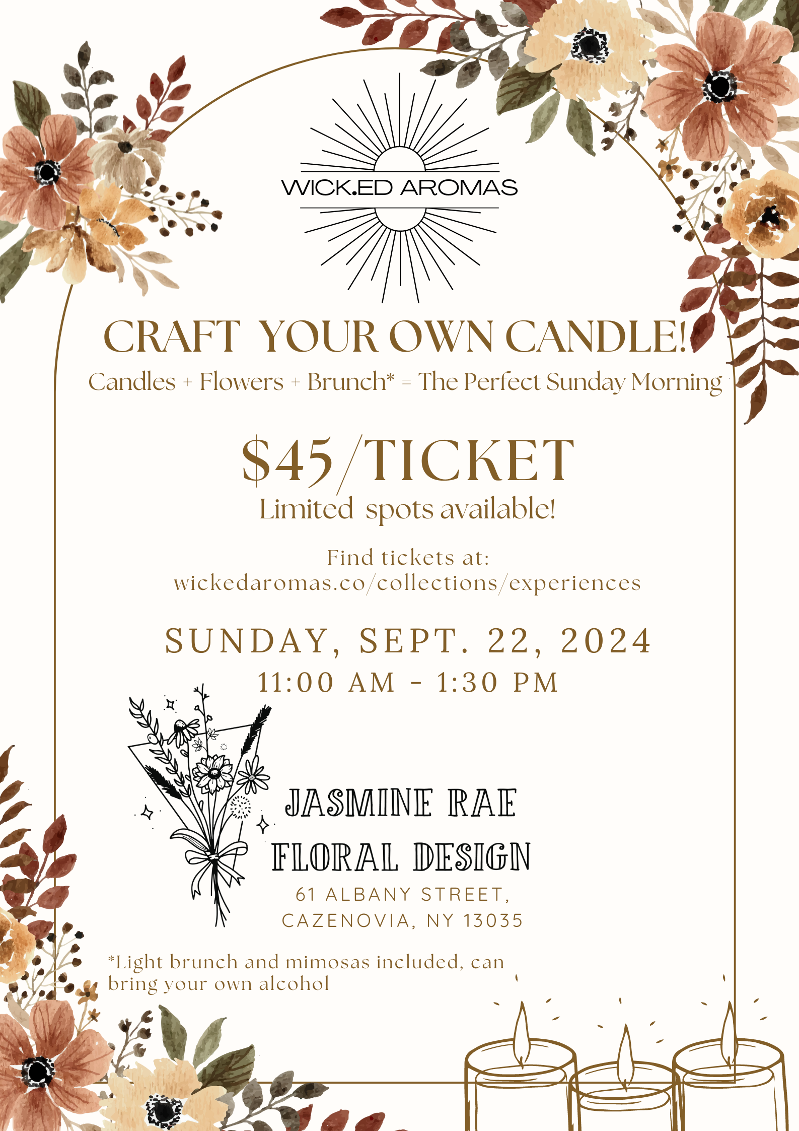 Wicks & Petals: Candle Crafting Workshop - Wick.ed Aromas