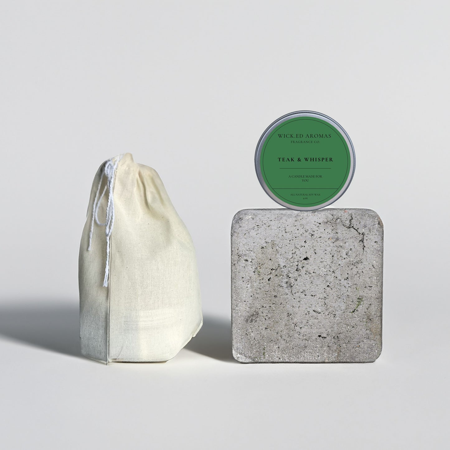 Teak & Whisper Travel Tin - Wick.ed Aromas