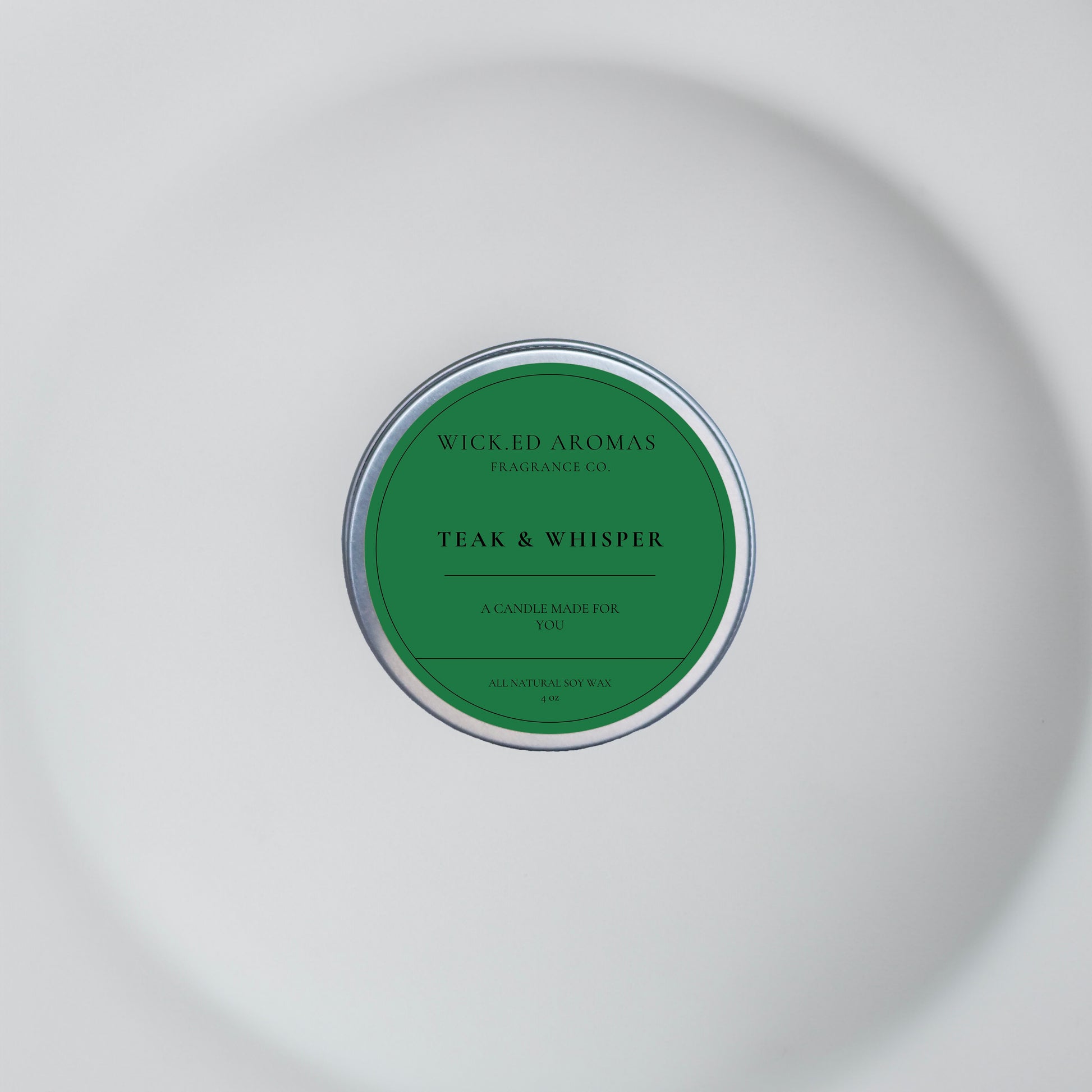 Teak & Whisper Travel Tin - Wick.ed Aromas