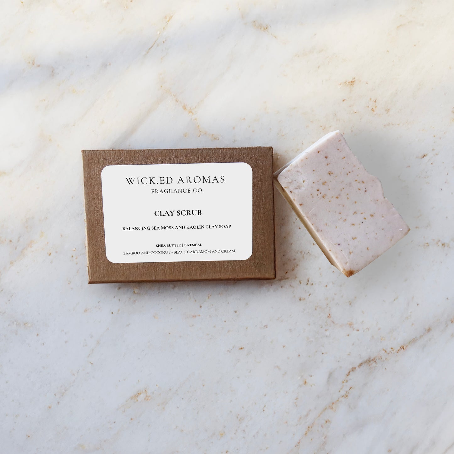 Clay Scrub Soap Bar - Wick.ed Aromas