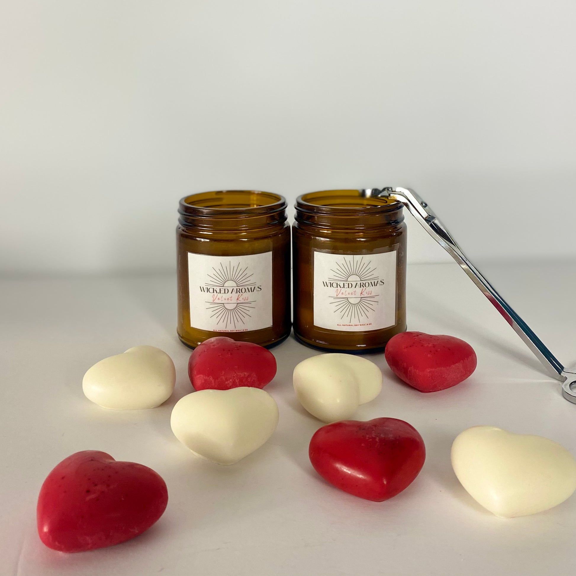 Romance Candle + Heart Wax Melt Gift Set - Wick.ed Aromas