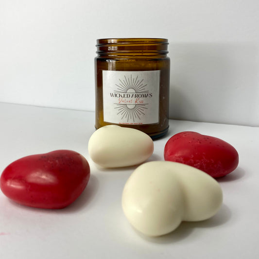 Romance Candle + Heart Wax Melt Gift Set - Wick.ed Aromas