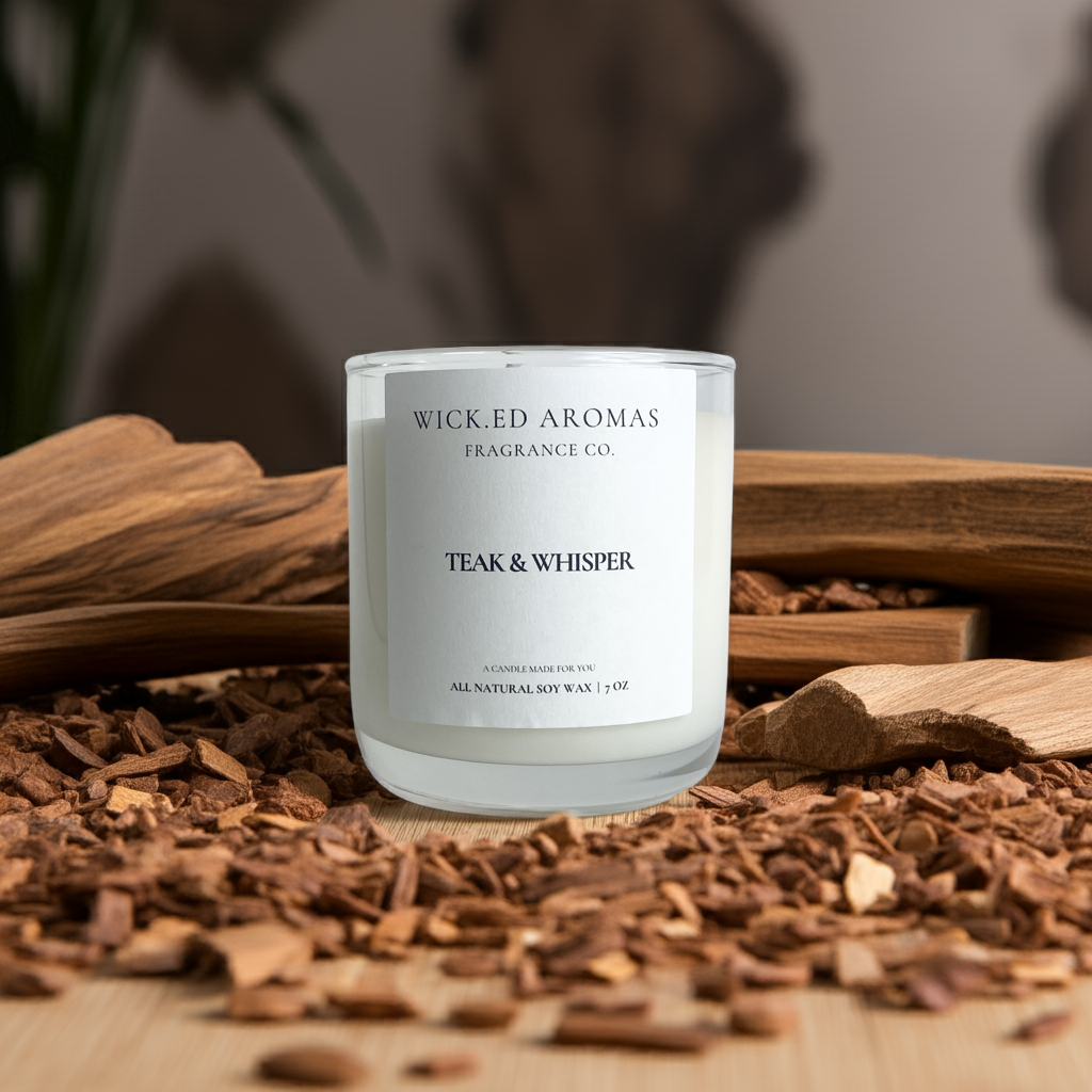 Teak & Whisper - Wick.ed Aromas
